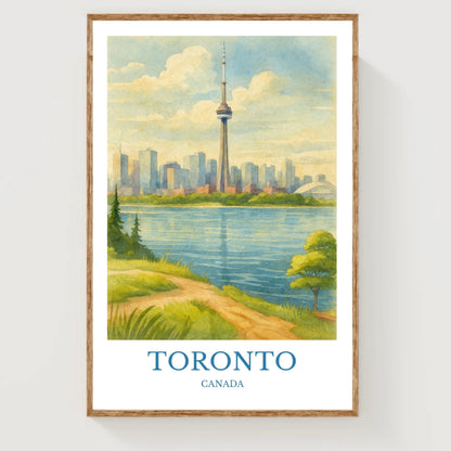 Toronto, Watercolor design poster, Canada Print, Toronto Wall Art