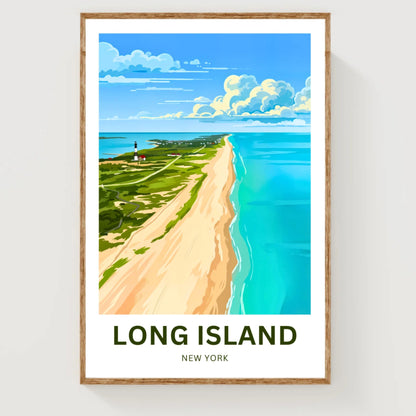 Long Island Travel Poster -  Aerial  View
