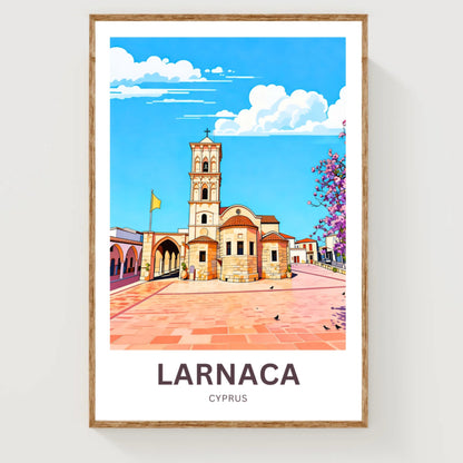 Larnaca Travel Poster - Cyprus Church