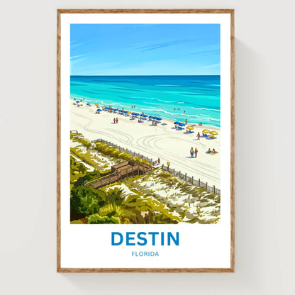 Destin, Florida Travel Poster - White Shores