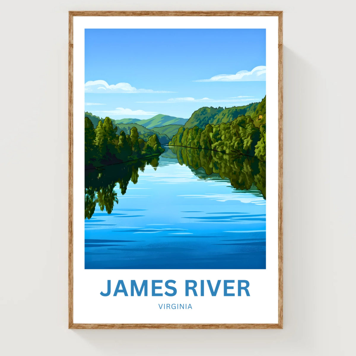 James River Travel Poster - Virginia