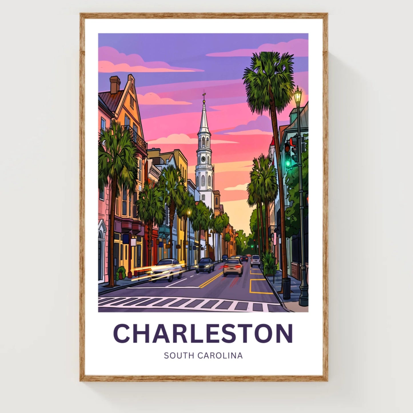 Charleston Historic District Travel Poster