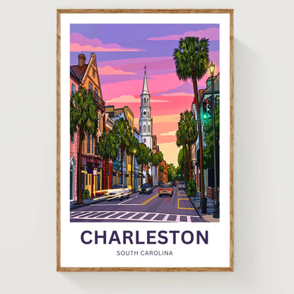 Charleston Historic District Travel Poster