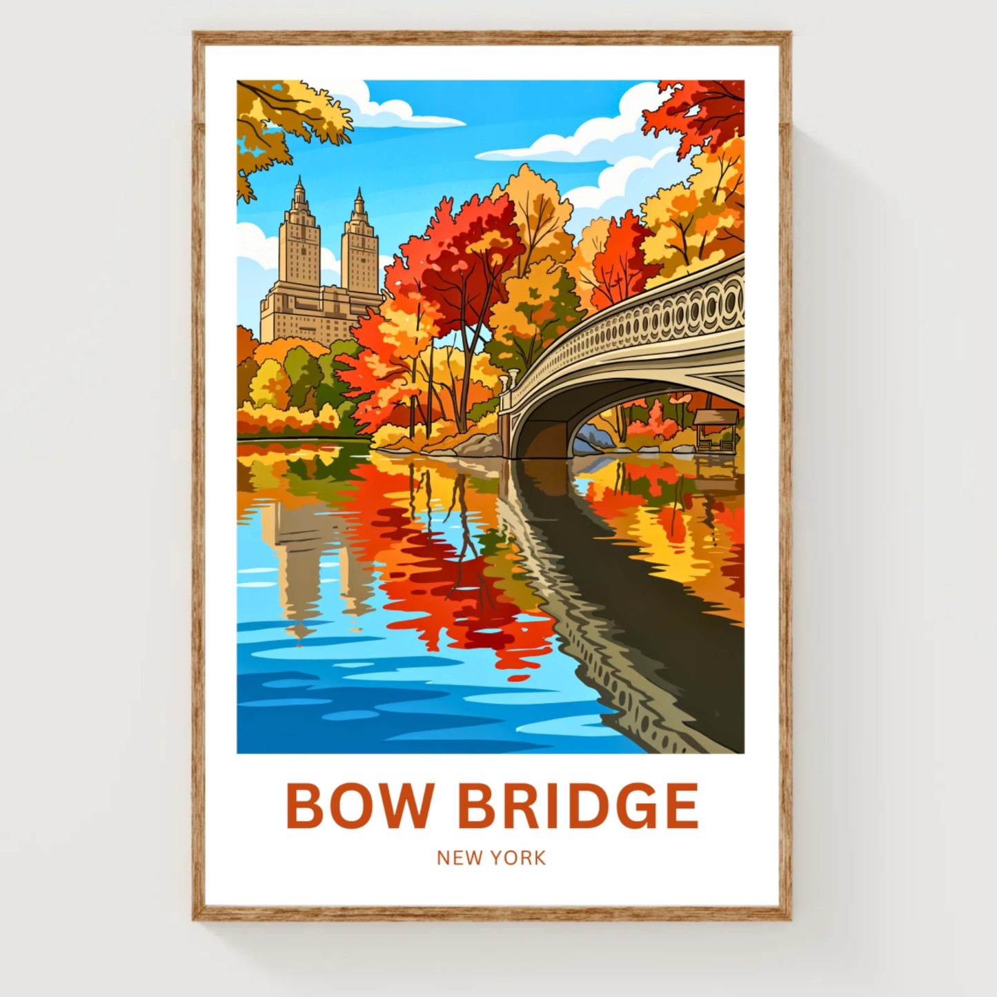 Bow Bridge  Travel Poster - Heart of Central Park