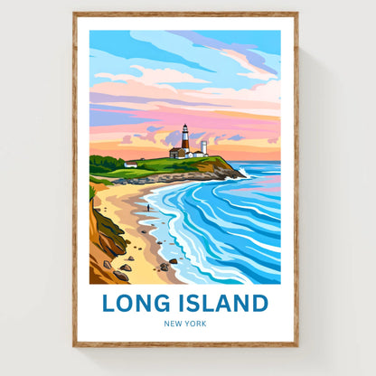 Long Island Travel Poster -  Discover Montauk