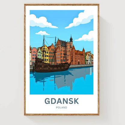 Gdańsk  Travel Poster - Waterfront