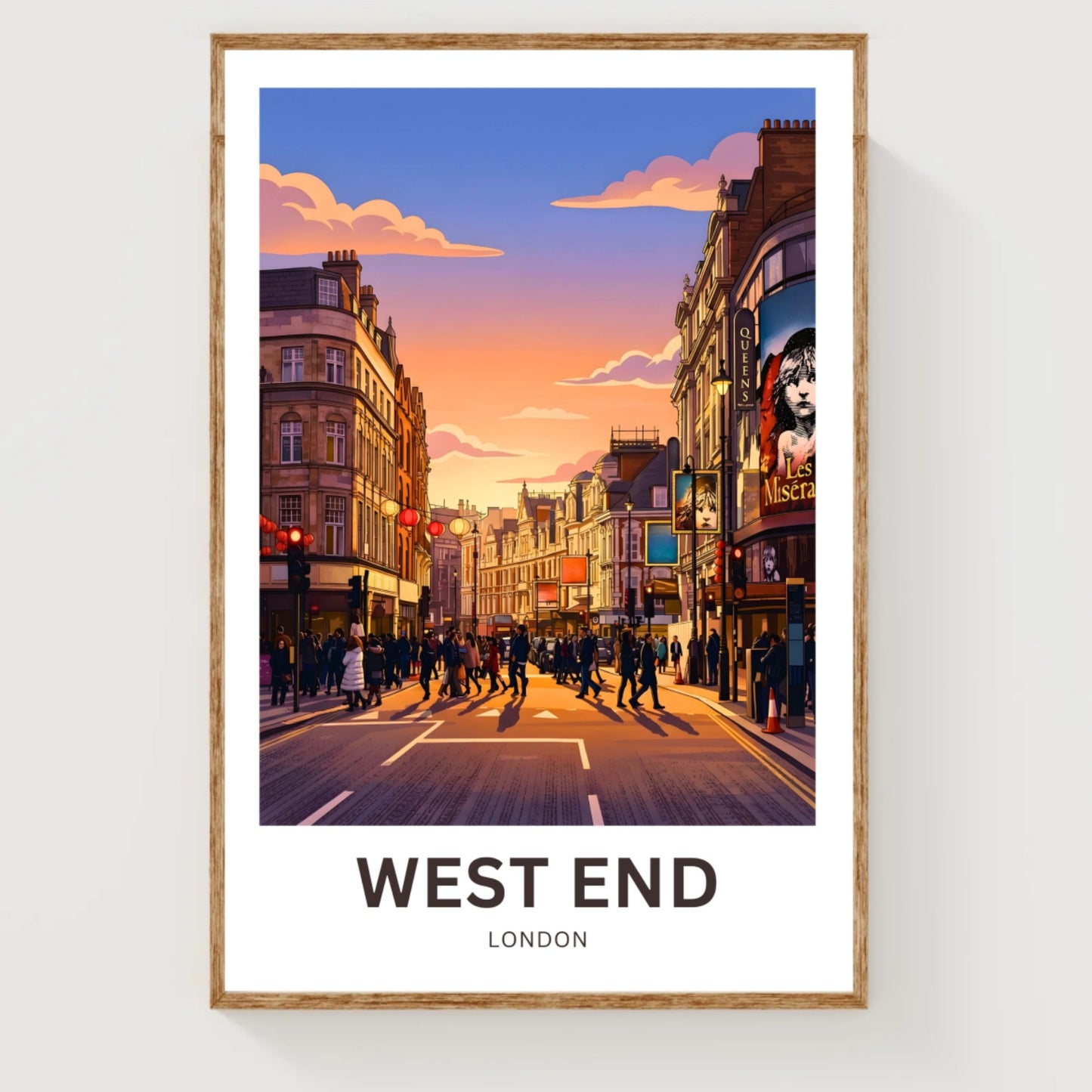 West End Travel Poster - London Evenings