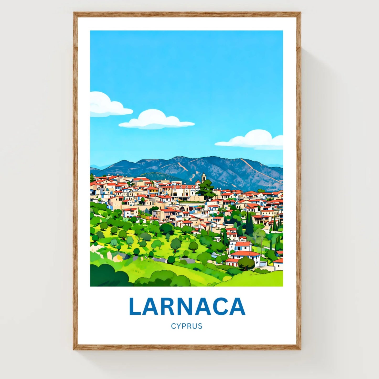 Larnaca Travel Poster - District, Cyprus