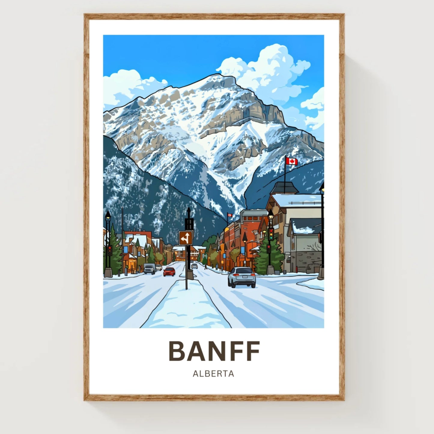 Banff Avenue Travel Poster- Alberta