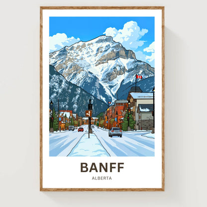 Banff Avenue Travel Poster- Alberta
