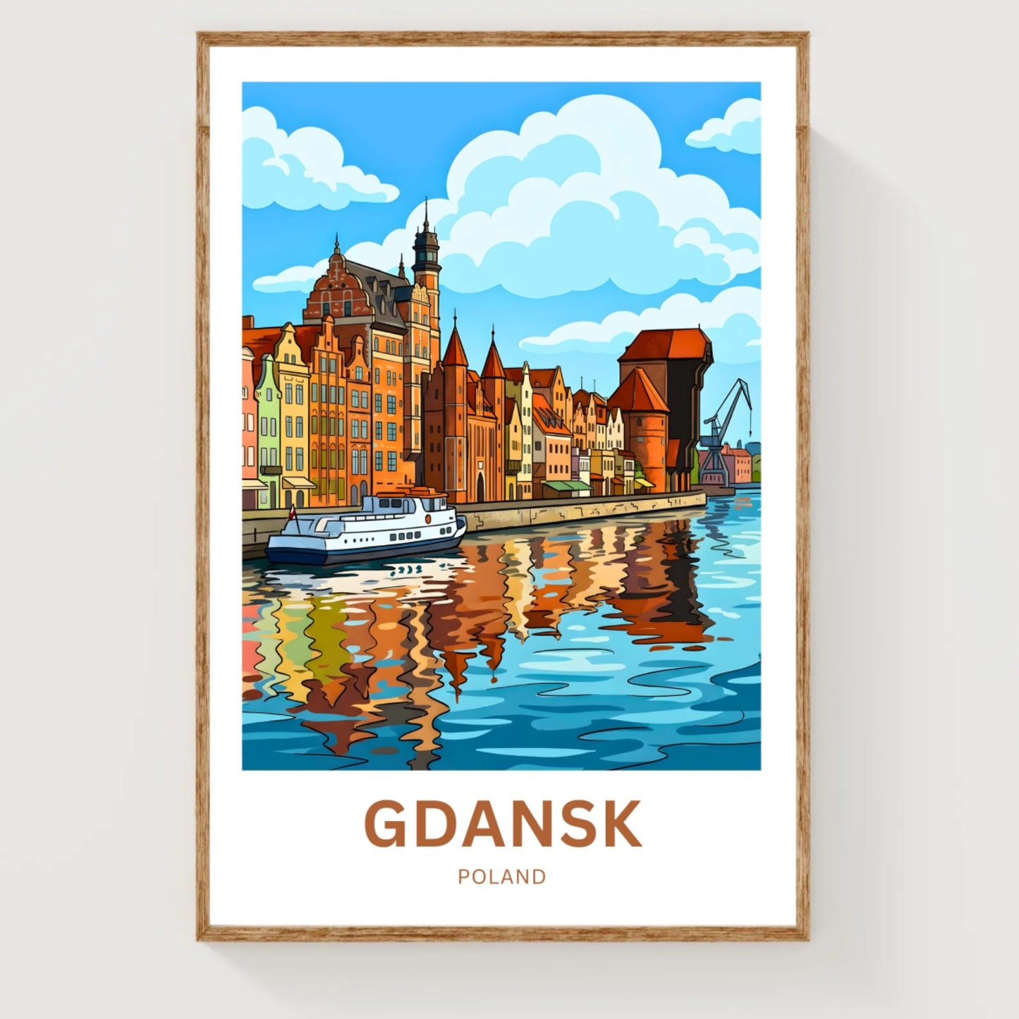 Gdańsk  Travel Poster - Harbor Legends