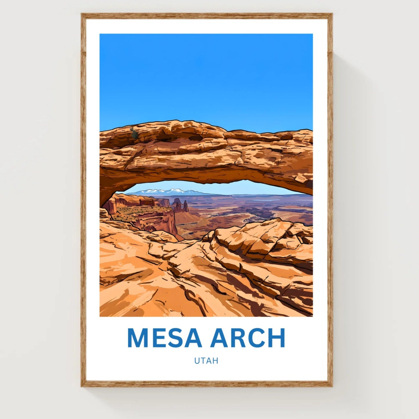 Mesa Arch Travel Poster -   Overlook View Of Canyonlands