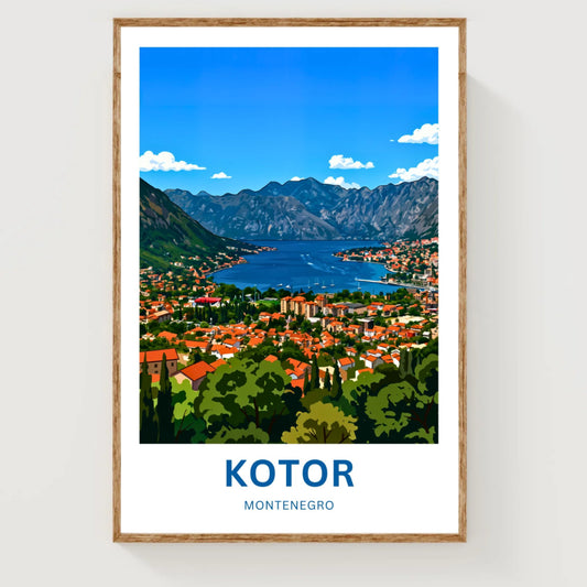 Kotor Travel Poster -   Adriatic Charm