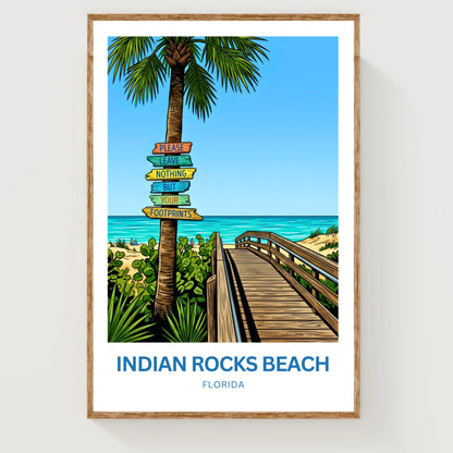 Indian Rocks Beach, Florida Travel Poster