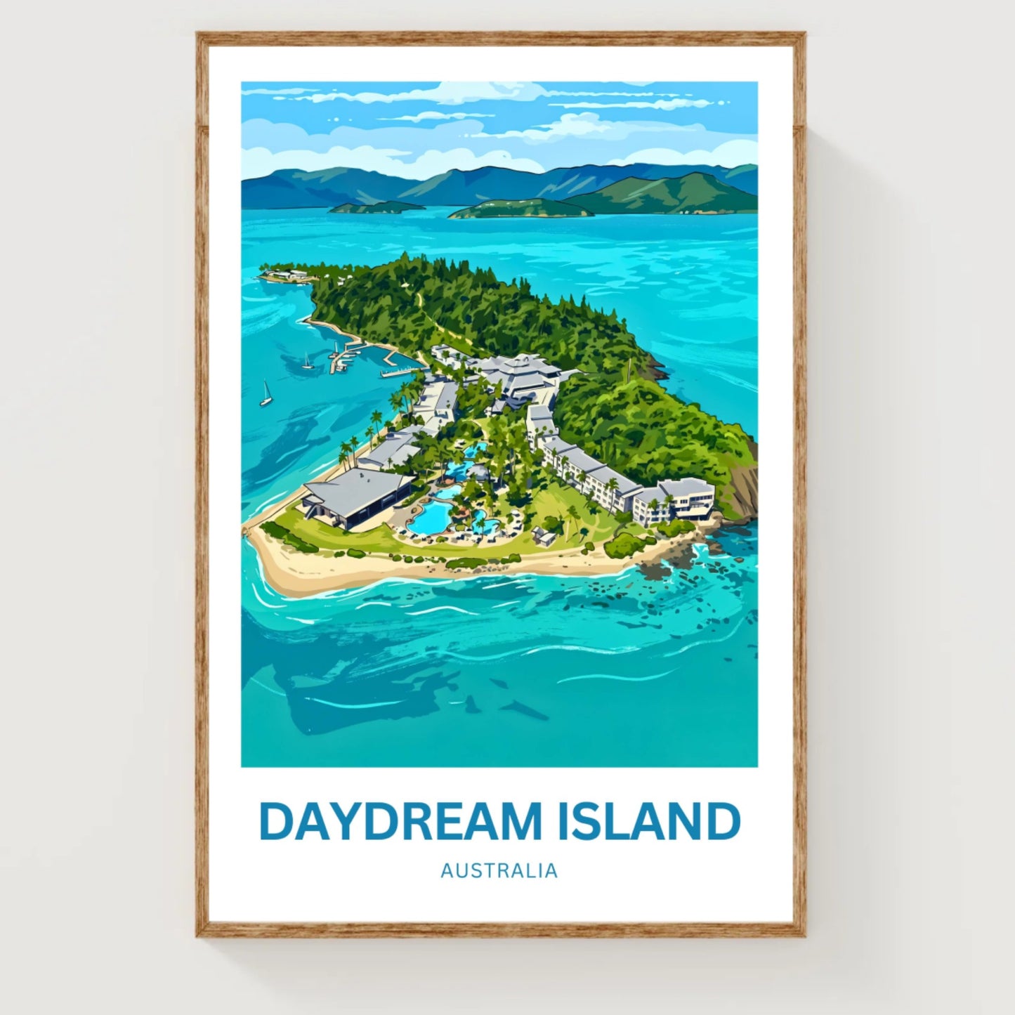 Daydream Island Travel Poster - Australia Tropical Island