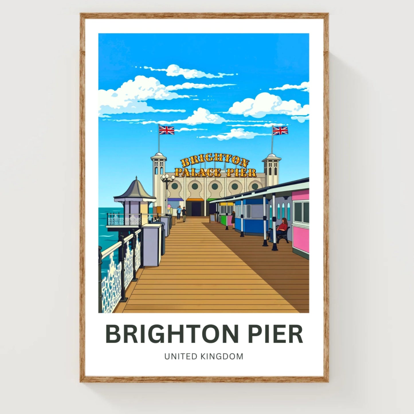 Brighton Pier Travel Poster - Coastal Joy