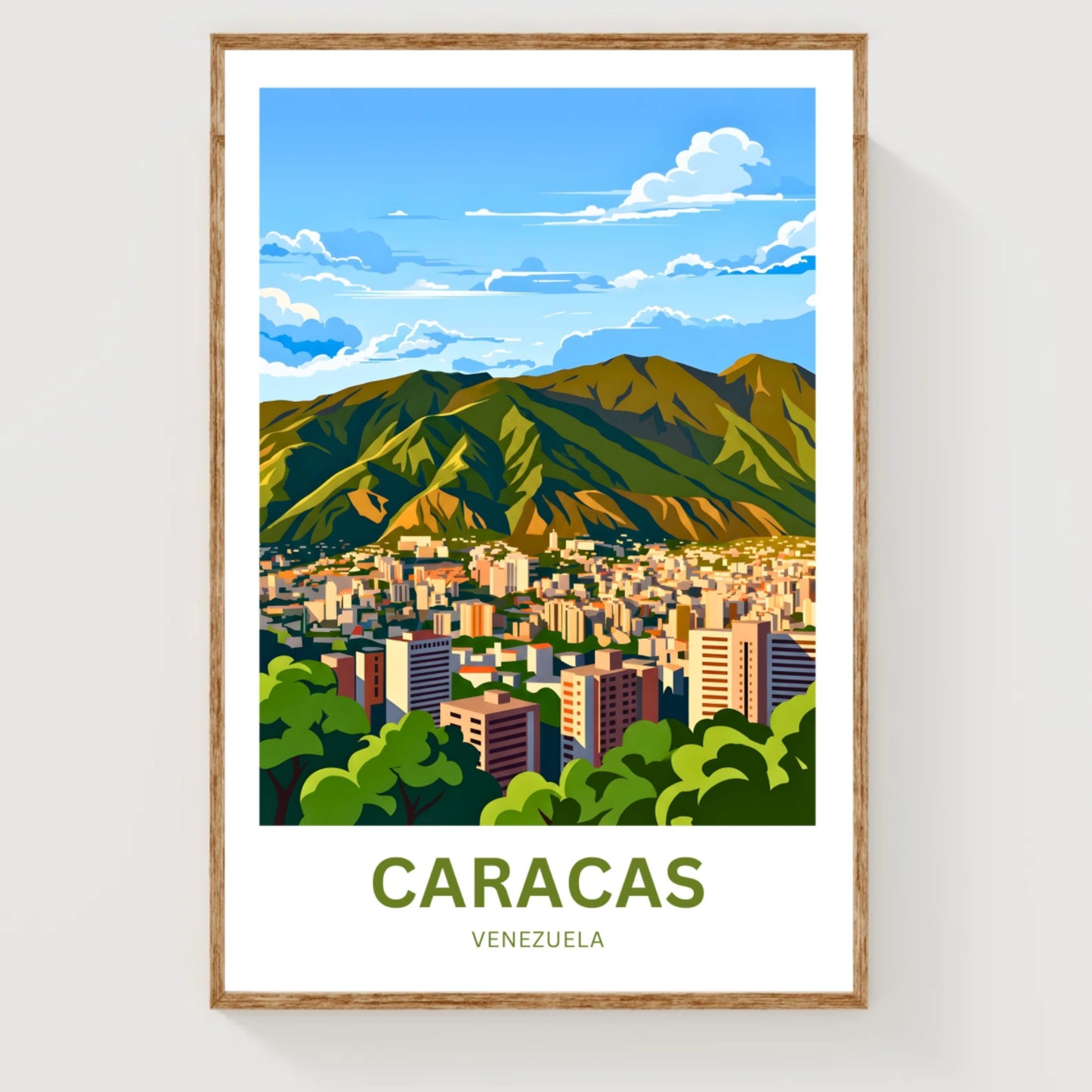 Caracas Travel Poster - Valley