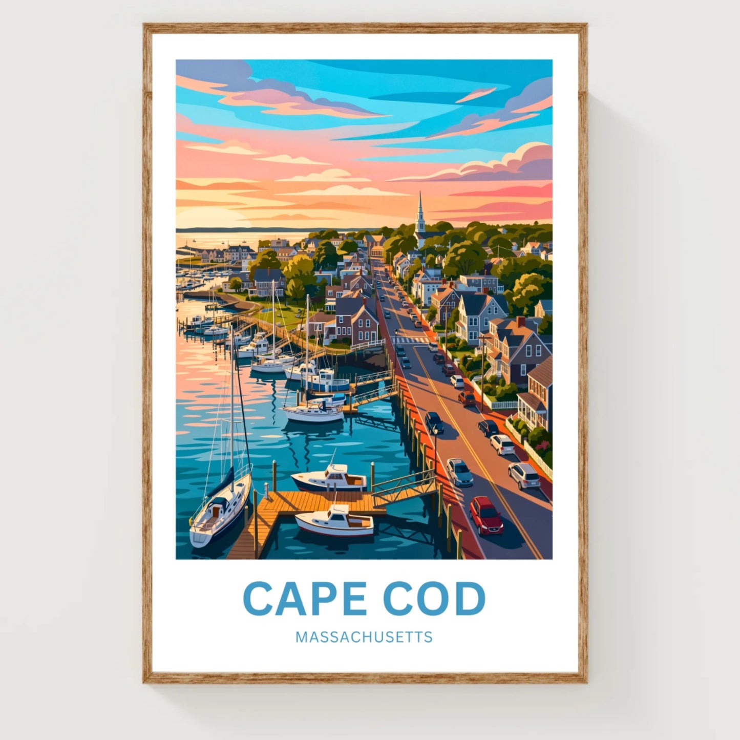 Cape Cod Travel Poster - Harbor