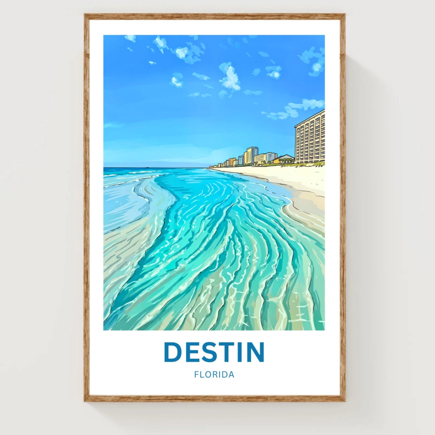 Destin, Florida Travel Poster - Emerald Waters