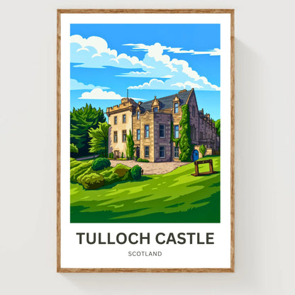 Tulloch Castle Travel Poster - Scottish Highlands