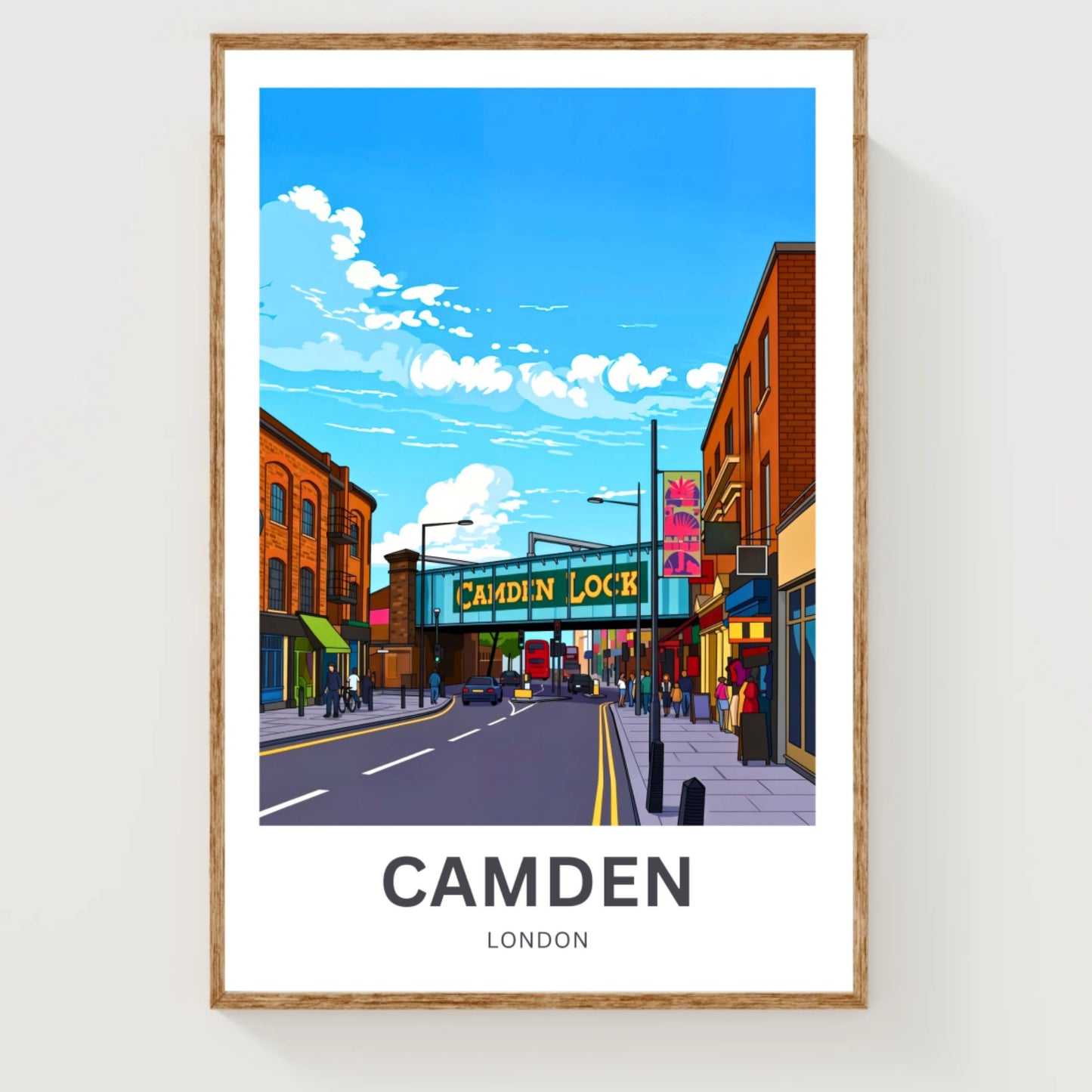Camden Travel Poster - Street Scene