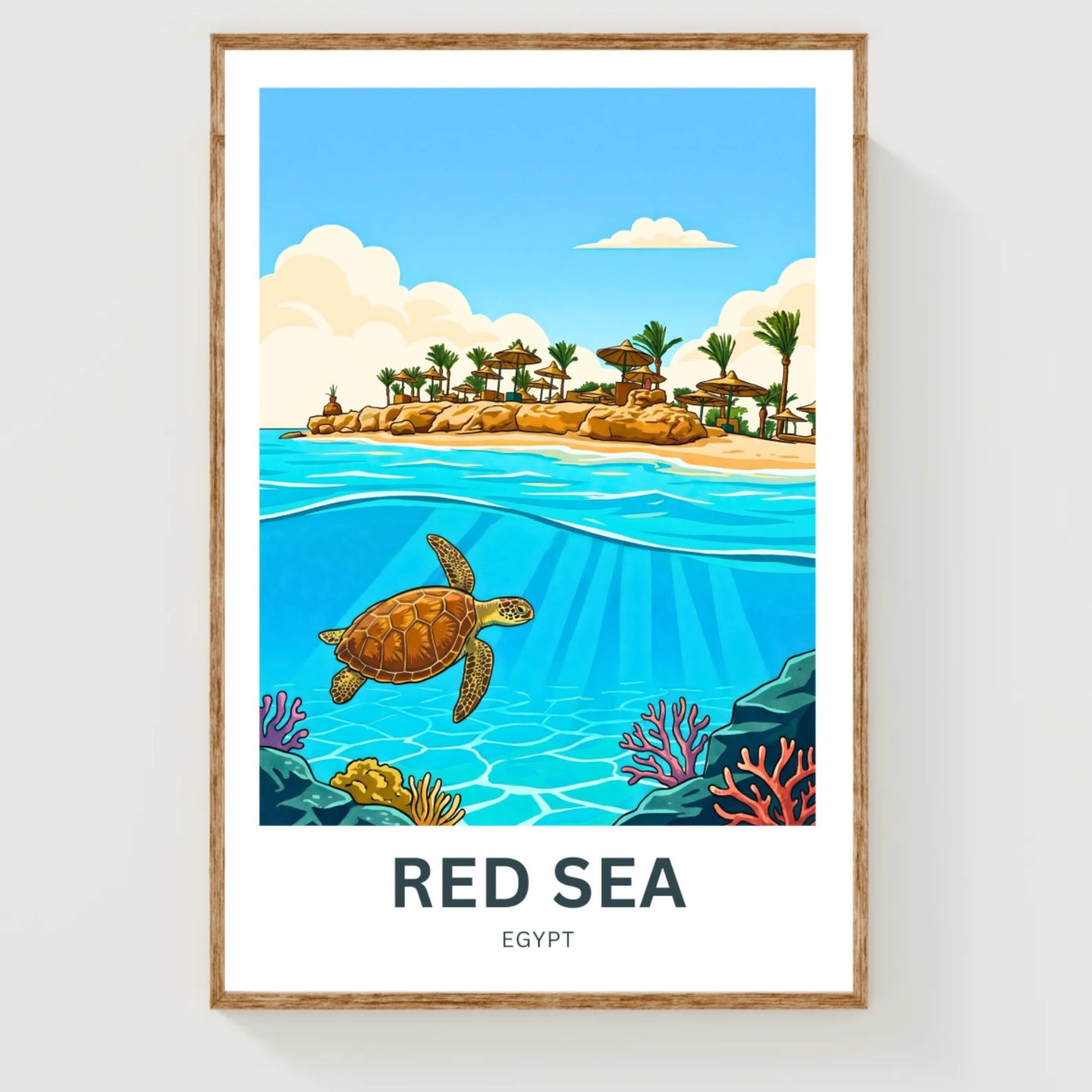 Red Sea Travel Poster  - Beneath the Red Sea