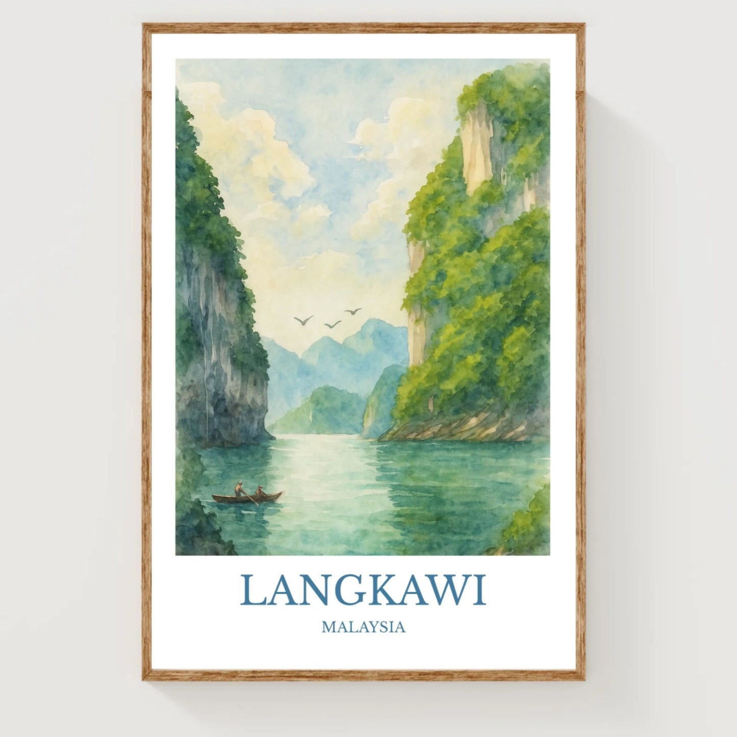 Langkawi, Watercolor design poster, Malaysia Print, Langkawi Wall Art
