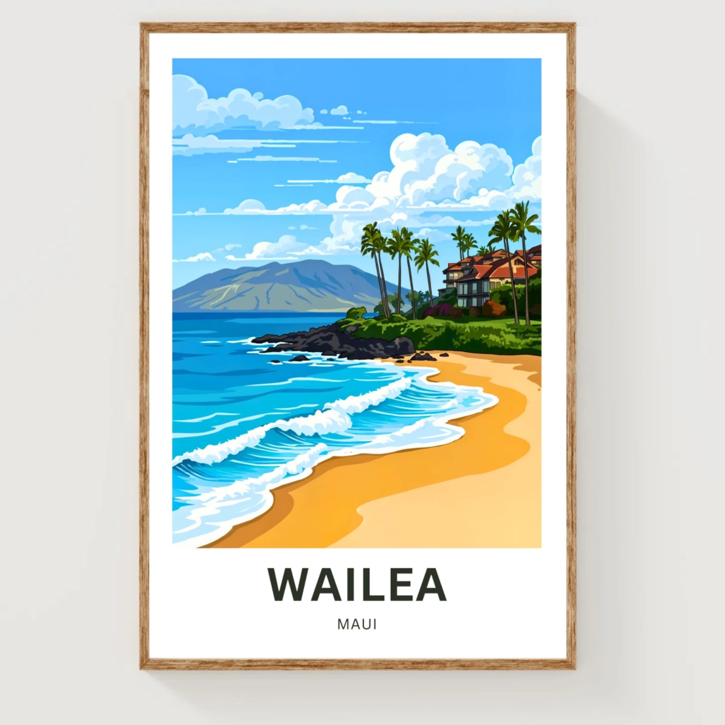 Wailea Travel Poster -  Island Calm