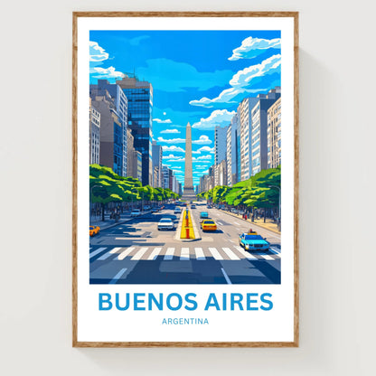 Buenos Aires Travel Poster - Street Life
