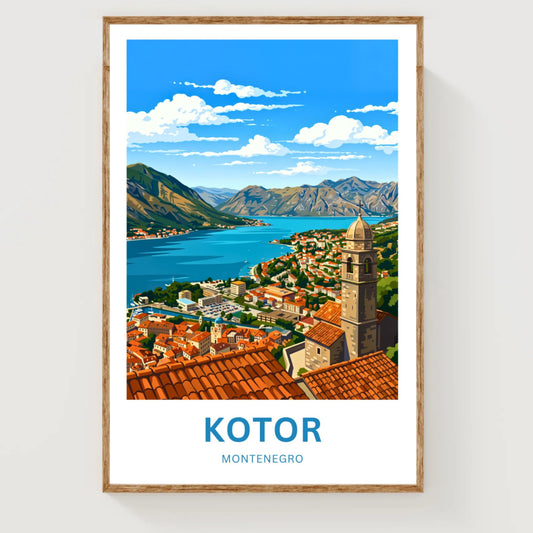 Kotor Travel Poster -   Coastal Dreams