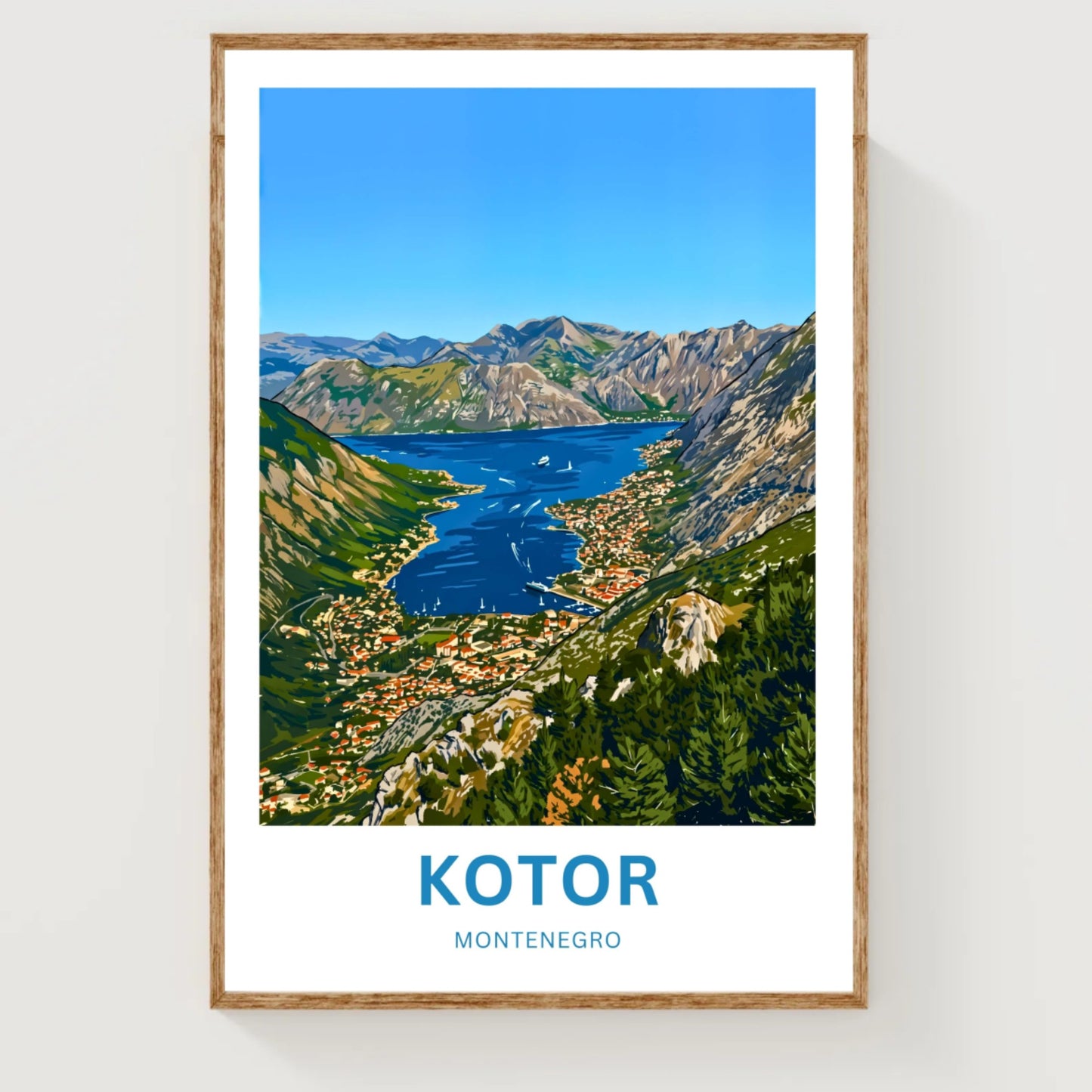 Kotor, Montenegro Travel Poster -   Captivating Beauty