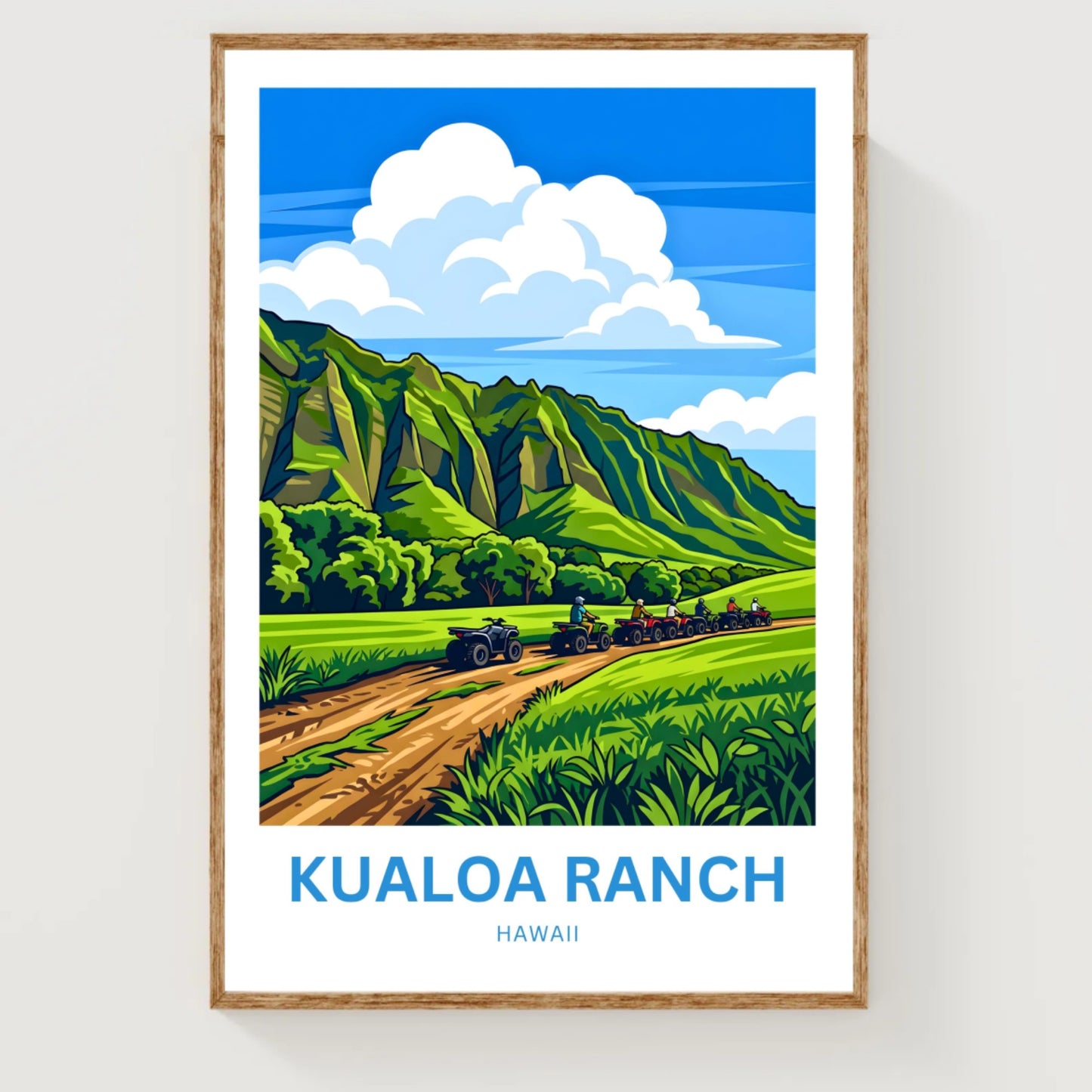 Kualoa Ranch  Travel Poster