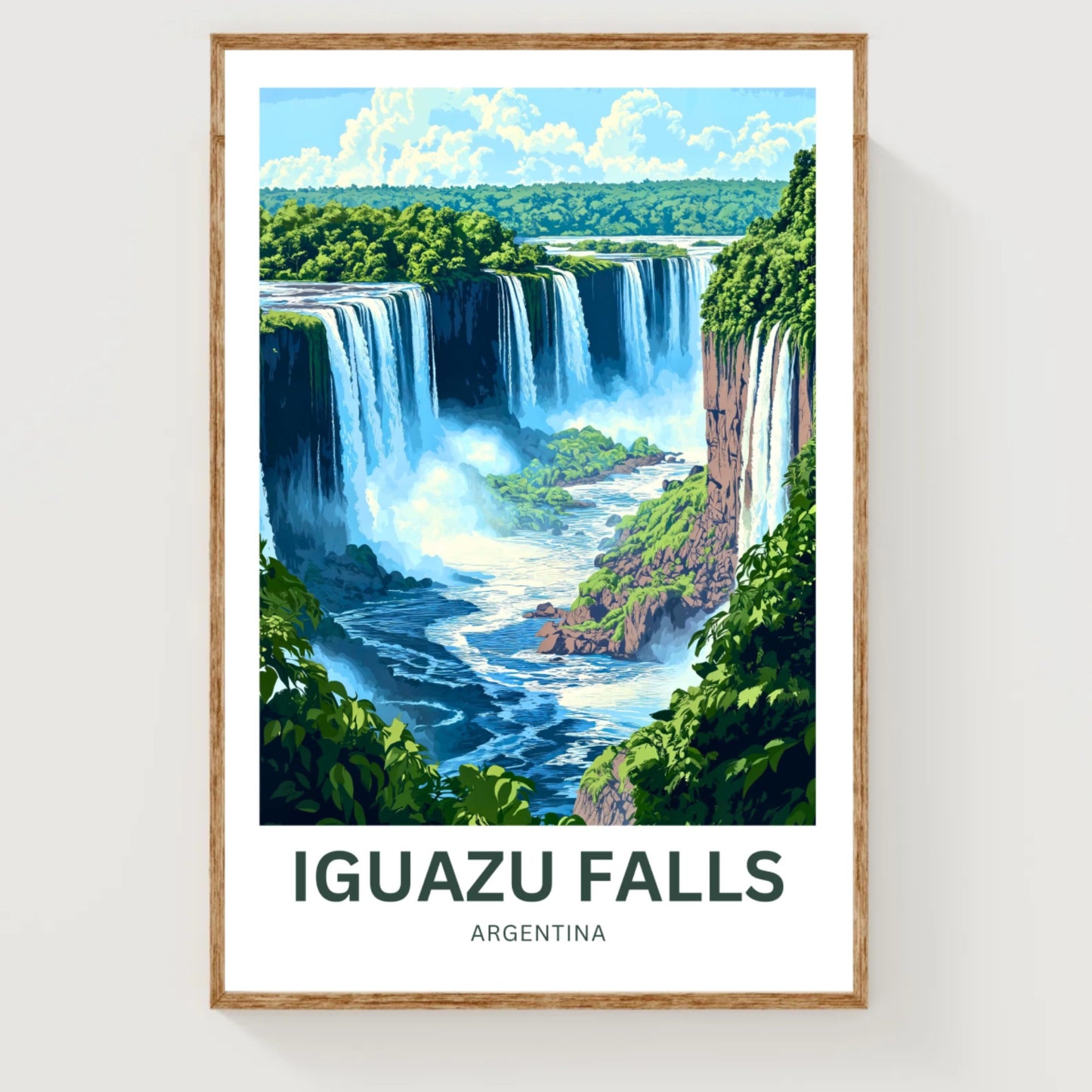 Iguazu Falls Travel Poster - A Horizon Like No Other