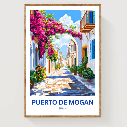 Puerto de Mogán Travel Poster  - Under the Arch of Flowers