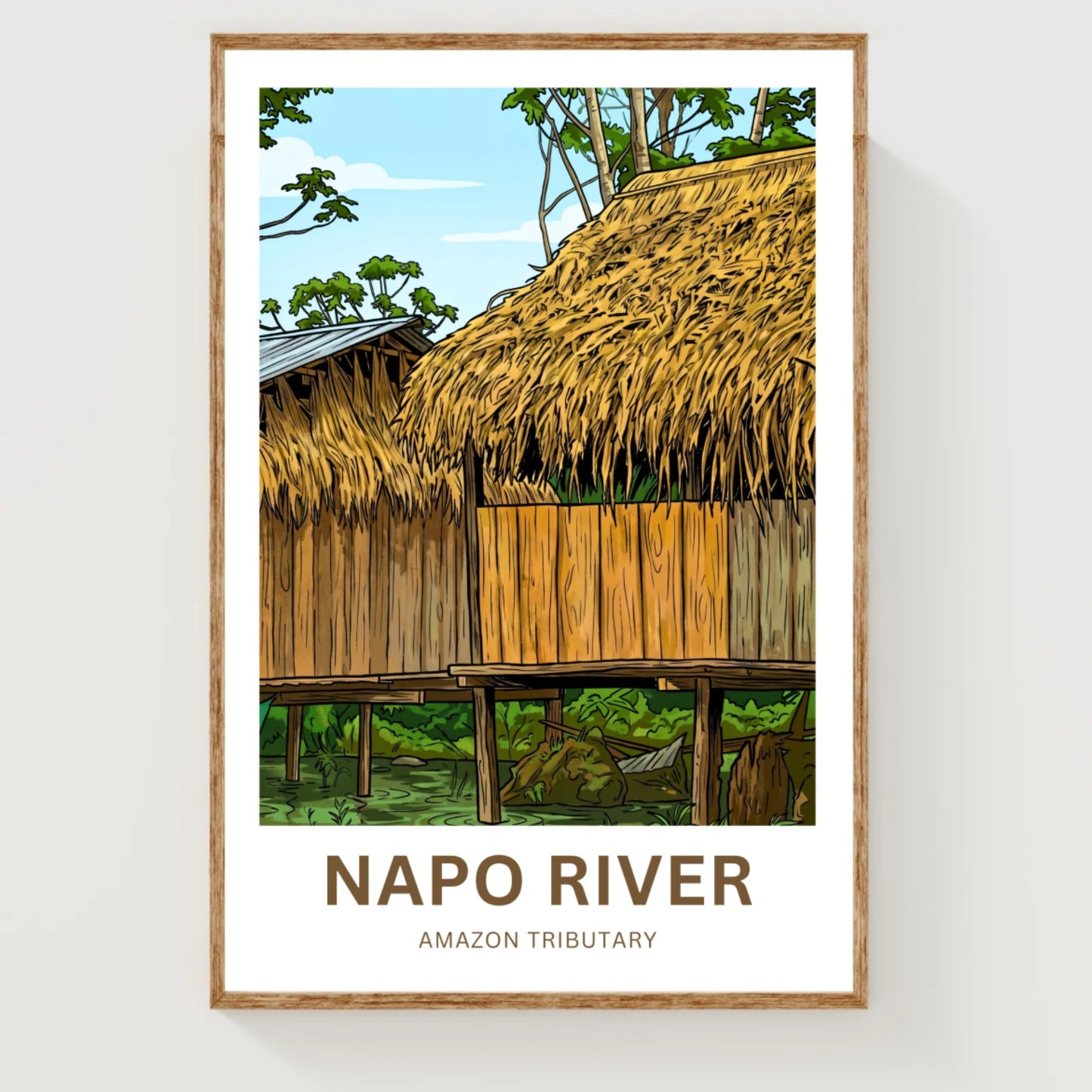 Napo River Travel Poster - Urban Jungle Living