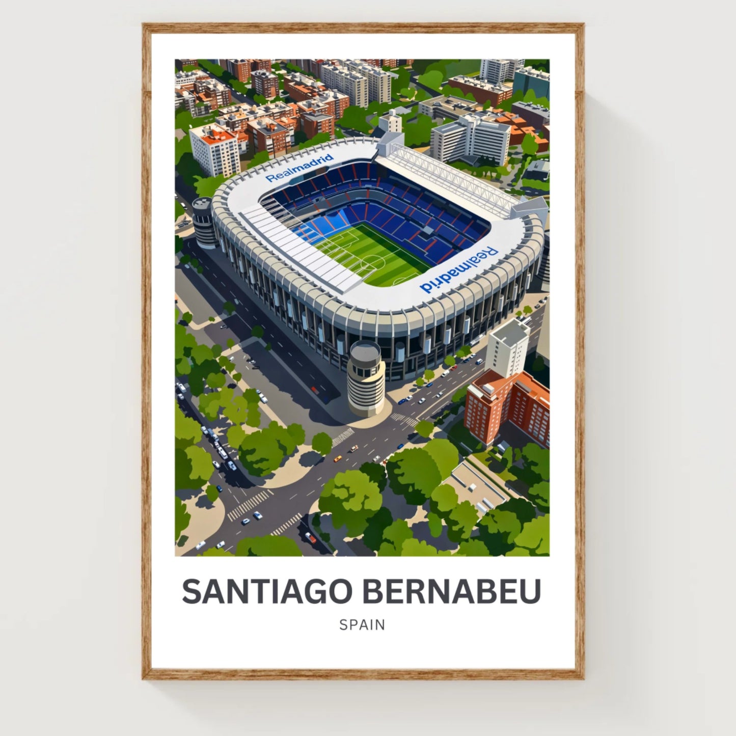 Santiago Bernabéu Stadium Travel Poster - Spain