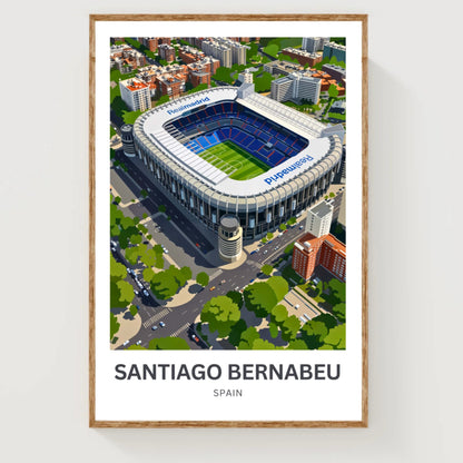 Santiago Bernabéu Stadium Travel Poster - Spain