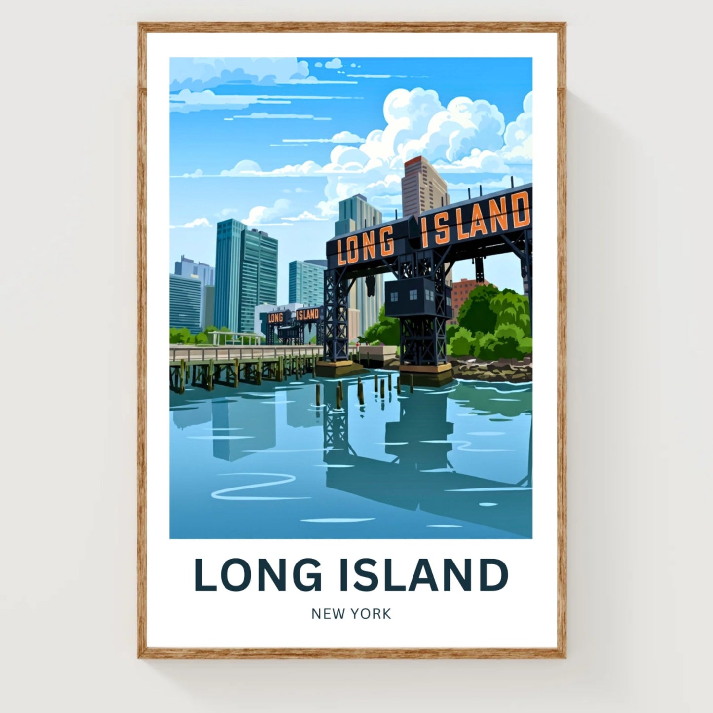 Long Island Travel Poster -  Oceanfront