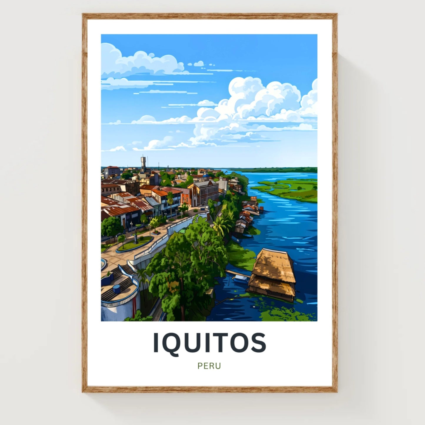 Iquitos Travel Poster - Colonial Architecture