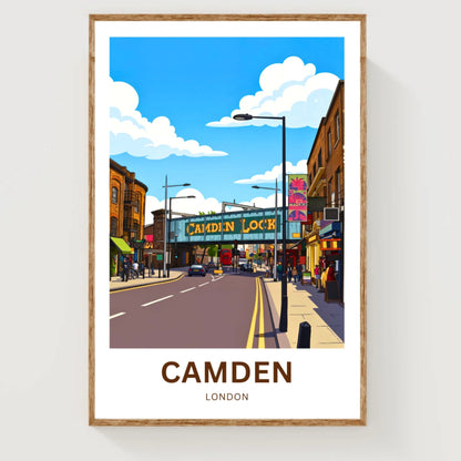 Camden Lock Travel Poster - London