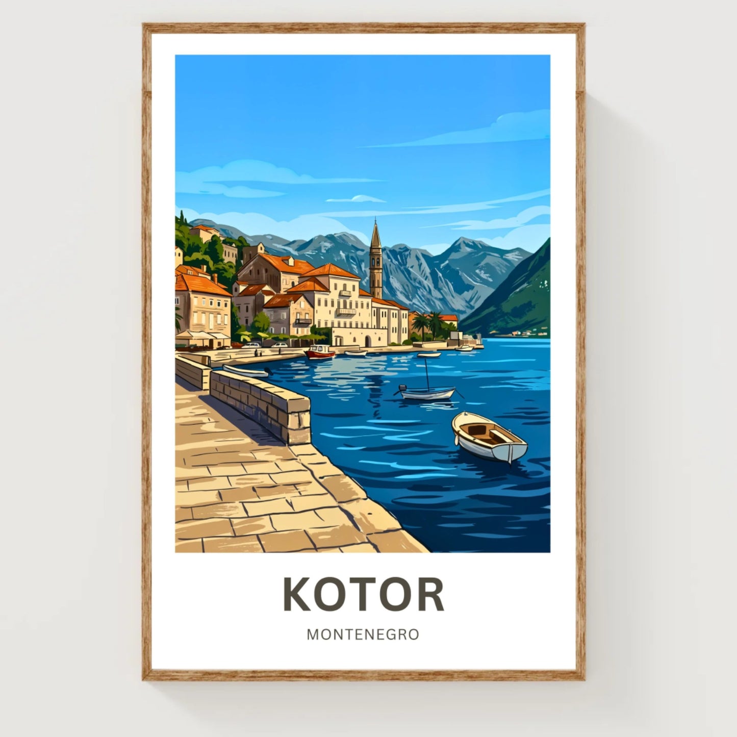 Kotor Travel Poster -   Montenegro by the water