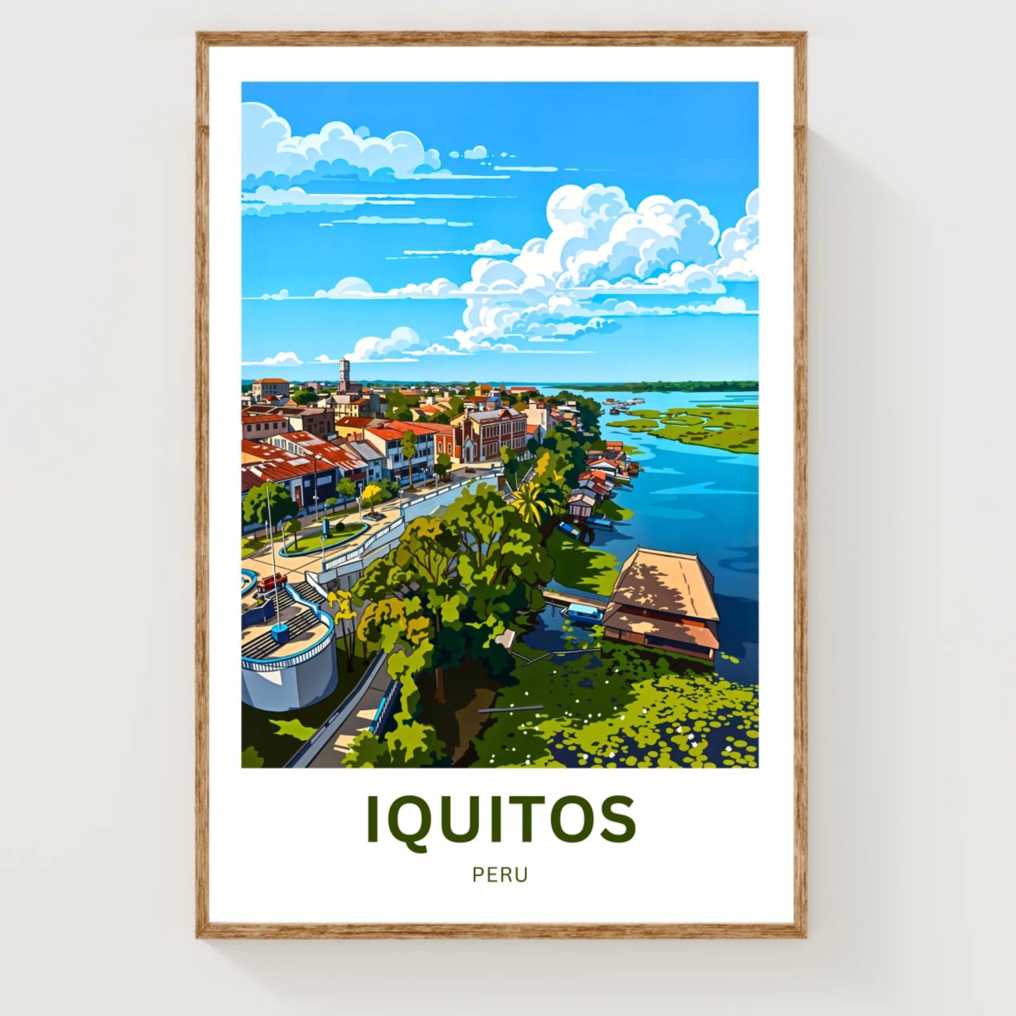 Iquitos Travel Poster - Local Life View