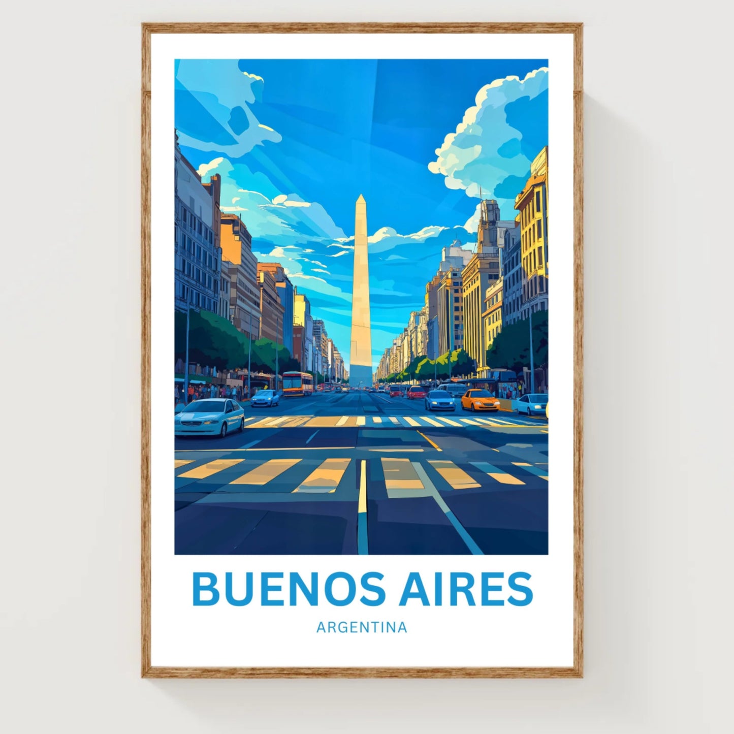 Buenos Aires Travel Poster - Timeless and Alive Street of Argentina