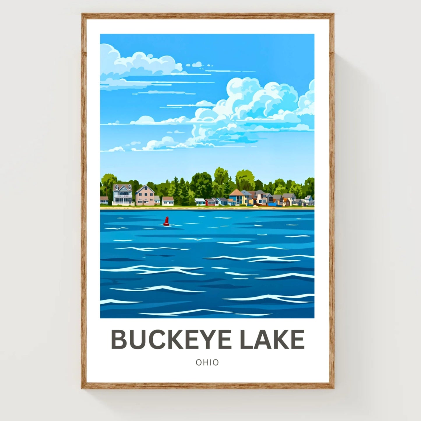 Buckeye Lake Travel Poster -  Midwest Lake Life
