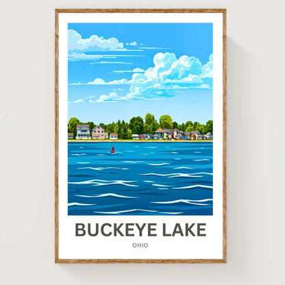 Buckeye Lake Travel Poster -  Midwest Lake Life