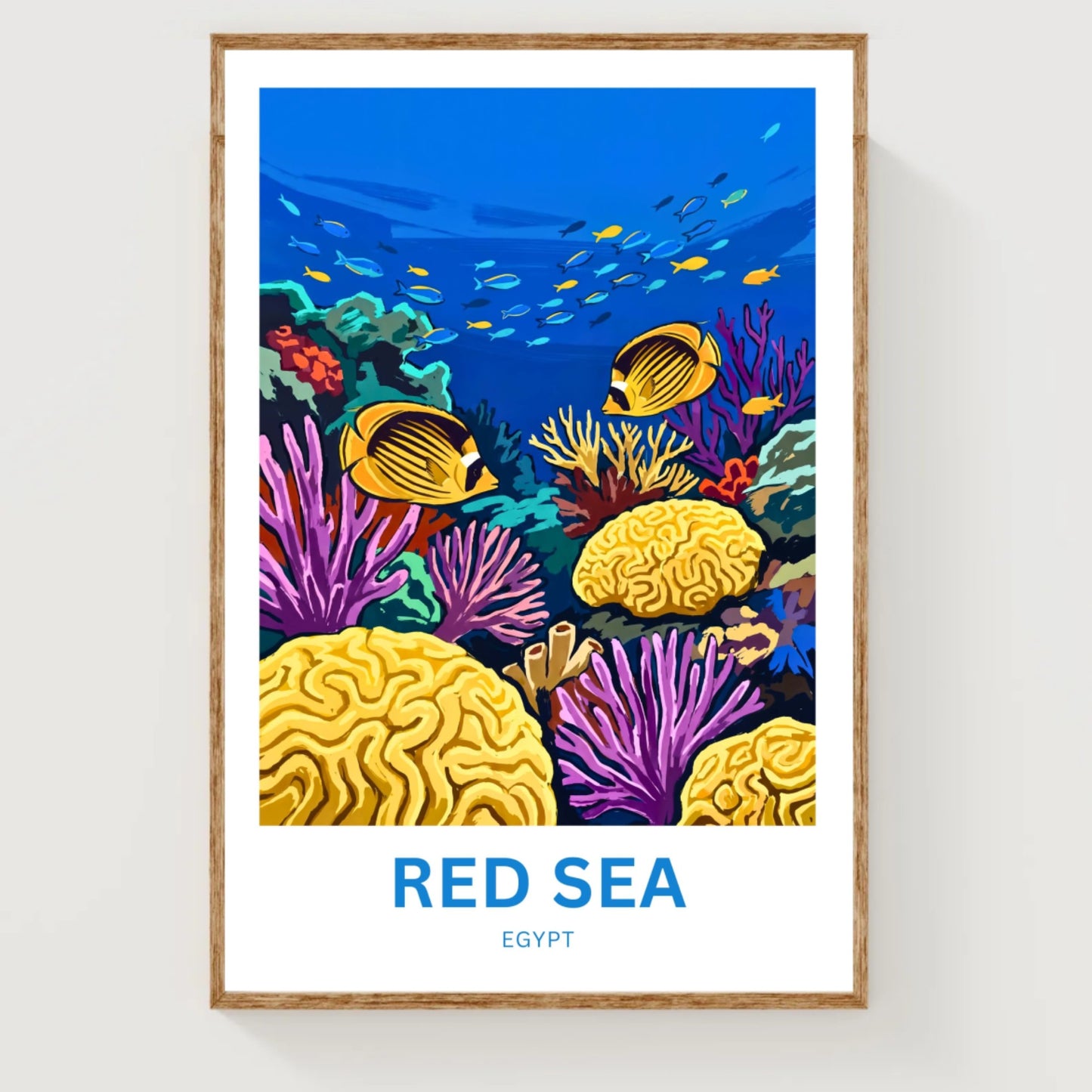Red Sea Travel Poster - Living Coral
