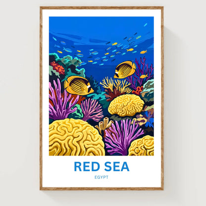 Red Sea Travel Poster - Living Coral