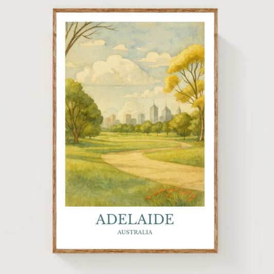 Adelaide, Watercolor design poster, Australia Print, Adelaide Wall Art