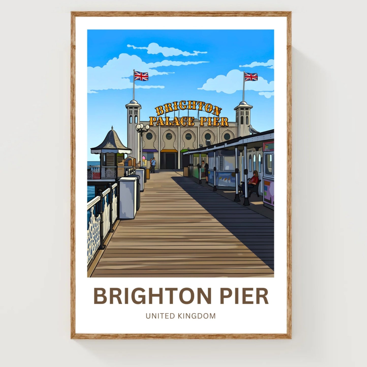 Brighton Pier Travel Poster - Carnival by the Coast