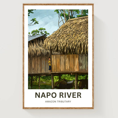 Napo River Travel Poster - Amazon Tributary Life